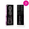 SERIE NEBULA DE IBIZA - MODELO 21 DILDO DE VIDRIO DE BOROSILICATO ROSA 20,5 CM -O- 3,5 CM
