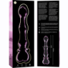 SERIE NEBULA DE IBIZA - MODELO 21 DILDO DE VIDRIO DE BOROSILICATO ROSA 20,5 CM -O- 3,5 CM