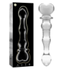 SERIE NEBULA DE IBIZA - MODELO 21 DILDO DE VIDRIO DE BOROSILICATO TRANSPARENTE 20,5 CM -O- 3,5 CM