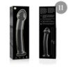 SERIE NEBULA DE IBIZA - MODELO 11 DILDO DE VIDRIO DE BOROSILICATO TRANSPARENTE 16 CM -O- 3 CM