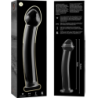 SERIE NEBULA DE IBIZA - MODELO 11 DILDO DE VIDRIO DE BOROSILICATO TRANSPARENTE 16 CM -O- 3 CM