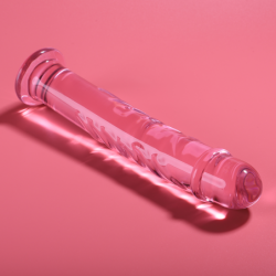 SERIE NEBULA DE IBIZA - MODELO 16 DILDO DE VIDRIO DE BOROSILICATO ROSA 18,5 CM -O- 3 CM