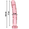 SERIE NEBULA DE IBIZA - MODELO 16 DILDO DE VIDRIO DE BOROSILICATO ROSA 18,5 CM -O- 3 CM