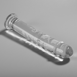 SERIE NEBULA DE IBIZA - MODELO 16 DILDO DE VIDRIO DE BOROSILICATO TRANSPARENTE 18,5 CM -O- 3 CM