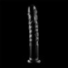 SERIE NEBULA DE IBIZA - MODELO 16 DILDO DE VIDRIO DE BOROSILICATO TRANSPARENTE 18,5 CM -O- 3 CM