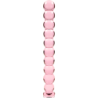 SERIE NEBULA DE IBIZA - MODELO 22 DILDO DE VIDRIO DE BOROSILICATO ROSA 21,5 CM -O- 2,5 CM