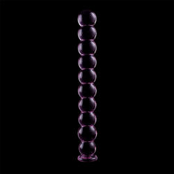 SERIE NEBULA DE IBIZA - MODELO 22 DILDO DE VIDRIO DE BOROSILICATO ROSA 21,5 CM -O- 2,5 CM