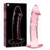 SERIE NEBULA DE IBIZA - MODELO 19 DILDO DE VIDRIO DE BOROSILICATO ROSA 18,5 CM -O- 4 CM