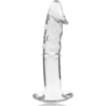 SERIE NEBULA DE IBIZA - MODELO 19 DILDO DE VIDRIO DE BOROSILICATO TRANSPARENTE 18,5 CM -O- 4 CM