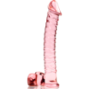 SERIE NEBULA DE IBIZA - MODELO 23 DILDO DE VIDRIO DE BOROSILICATO ROSA 21,5 CM -O- 4 CM