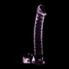SERIE NEBULA DE IBIZA - MODELO 23 DILDO DE VIDRIO DE BOROSILICATO ROSA 21,5 CM -O- 4 CM
