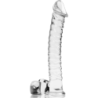 SERIE NEBULA DE IBIZA - MODELO 23 DILDO DE VIDRIO DE BOROSILICATO TRANSPARENTE 21,5 CM -O- 4 CM
