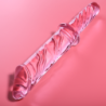 SERIE NEBULA DE IBIZA - MODELO 24 DILDO DE VIDRIO DE BOROSILICATO ROSA 28,5 CM -O- 5 CM