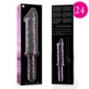 SERIE NEBULA DE IBIZA - MODELO 24 DILDO DE VIDRIO DE BOROSILICATO ROSA 28,5 CM -O- 5 CM