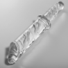 SERIE NEBULA DE IBIZA - MODELO 24 DILDO DE VIDRIO DE BOROSILICATO TRANSPARENTE 28,5 CM -O- 5 CM