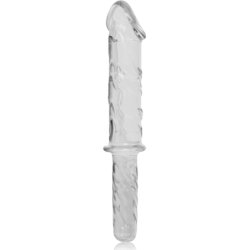 SERIE NEBULA DE IBIZA - MODELO 24 DILDO DE VIDRIO DE BOROSILICATO TRANSPARENTE 28,5 CM -O- 5 CM