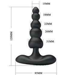PRETTY LOVE - VIBRADOR ANAL CORBAN 10 VIBRACIONES NEGRO