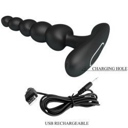 PRETTY LOVE - VIBRADOR ANAL CORBAN 10 VIBRACIONES NEGRO
