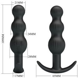 PRETTY LOVE - SIDNEY VIBRADOR ANAL 10 VIBRACIONES NEGRO