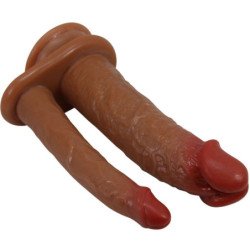 AMOR PRECIOSO - DILDO DOBLE REALISTA HULBERT CON VIBRACIÓN MULATO