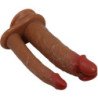AMOR PRECIOSO - DILDO DOBLE REALISTA HULBERT CON VIBRACIÓN MULATO
