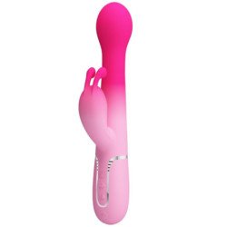 PRETTY LOVE - VIBRADOR MULTIFUNCIÓN DEJON 3 EN 1 CON FORMA DE CONEJO, ROSA