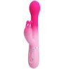 PRETTY LOVE - VIBRADOR MULTIFUNCIÓN DEJON 3 EN 1 CON FORMA DE CONEJO, ROSA