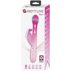 PRETTY LOVE - VIBRADOR MULTIFUNCIÓN DEJON 3 EN 1 CON FORMA DE CONEJO, ROSA