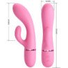 PRETTY LOVE - VIBRADOR MARSKI RABBIT Y ESTIMULADOR DE PUNTO G ROSA