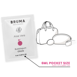 BRUMA - Gel deslizante de aloe vera sabor chicle 6 ml