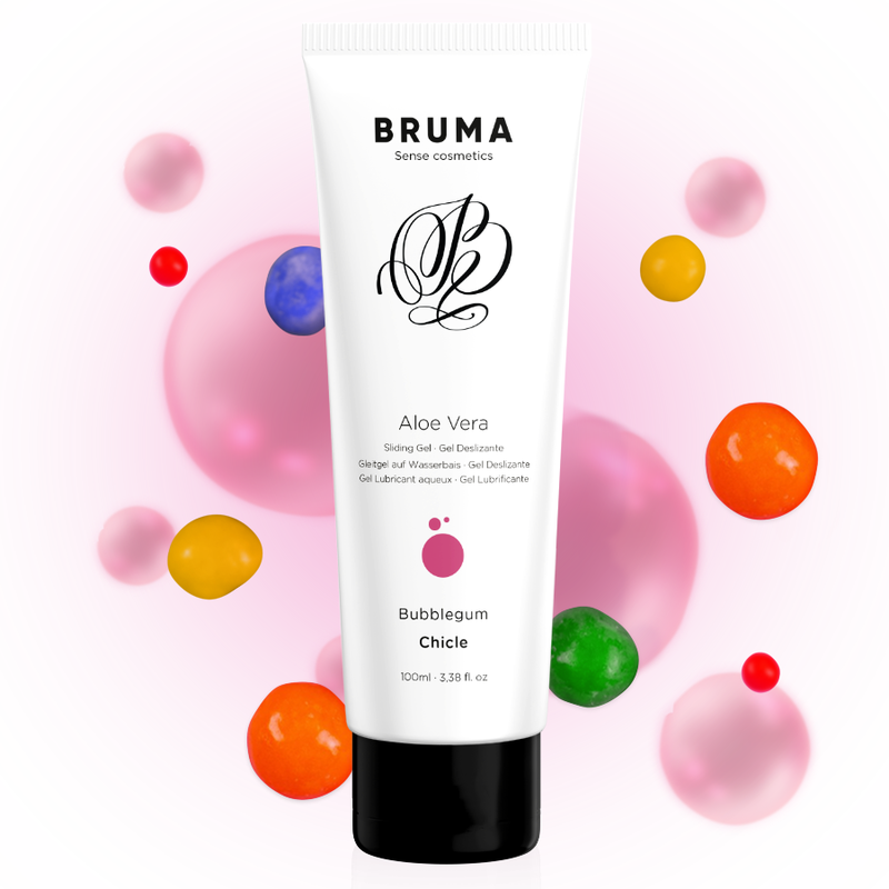 BRUMA - Gel deslizante de aloe vera sabor chicle 100 ml