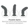 KING COCK - PENE VIBRADOR DE 25,5 CM CON TESTÍCULOS MARRÓN