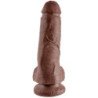 KING COCK - 8" PENE REALÍSTICO MARRÓN 20.3 CM