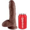 KING COCK - 8" PENE REALÍSTICO MARRÓN 20.3 CM