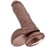KING COCK - 8" PENE REALÍSTICO MARRÓN 20.3 CM