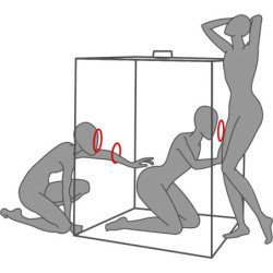 SECRET DOME - KINK CLUB CABINA SCANDALE NEGRO & ROJO