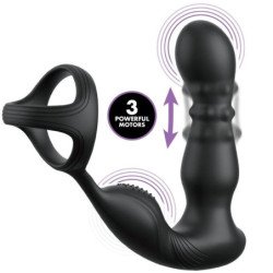 COLECCIÓN ANAL FANTASY ELITE - ANILLO ANAL VIBRATORIO Y MASAJEADOR CON CONTROL REMOTO