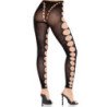 LEG AVENUE - MEDIAS OPACAS SIN COSTURAS CON CORTE EN LOS PIES NEGRO