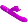PRETTY LOVE - VIBRADOR MULTIFUNCIONAL CON FORMA DE CONEJO 4 EN 1 MARIPOSA FUCSIA