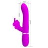 PRETTY LOVE - VIBRADOR MULTIFUNCIONAL CON FORMA DE CONEJO 4 EN 1 MARIPOSA FUCSIA