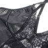 SUBBLIME - 957520 VESTIDO DE PIEL CON ENCAJE FLORAL NEGRO S/M