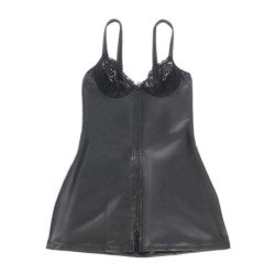 SUBBLIME - 957575 VESTIDO DE CUERO CON CREMALLERA NEGRO L/XL