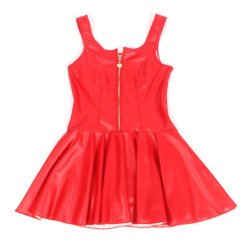 SUBBLIME - 957681 VESTIDO DE PIEL ROJO CON CREMALLERA Y CORAZÓN S/M