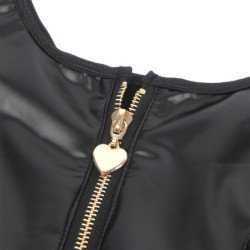 SUBBLIME - 957674 VESTIDO DE CUERO CON CREMALLERA DE CORAZÓN NEGRO L/XL