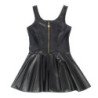SUBBLIME - 957667 VESTIDO DE PIEL NEGRO CON CREMALLERA Y CORAZÓN S/M