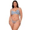 SUBBLIME - 957636 CONJUNTO SUJETADOR Y PANTIES CON BORDADOS DE FLORES CELESTE L/XL