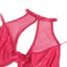 SUBBLIME - 957612 CONJUNTO SUJETADOR Y FALDA DE CUERO ROJO L/XL