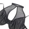 SUBBLIME - 957582 CONJUNTO DE SUJETADOR Y FALDA DE CUERO NEGRO TALLA S/M