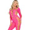 LEG AVENUE - BODY ROSA CON ESPALDA ABIERTA, TALLA ÚNICA
