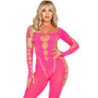 LEG AVENUE - BODY ROSA CON ESPALDA ABIERTA, TALLA ÚNICA